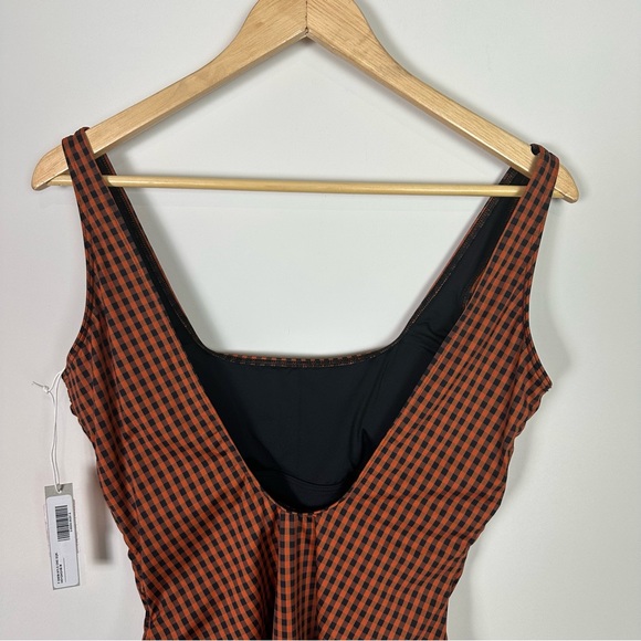 Everlane Nyle Gingham One Piece Swim Suit - Picture 6 of 11
